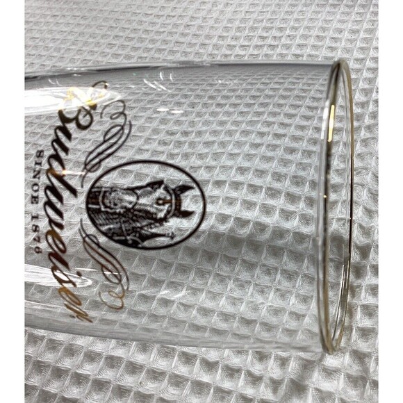Vintage Budweiser Beer Pilsner Style Glasses - Gold Rimmed Set of 4 (12 oz) - Picture 6 of 6